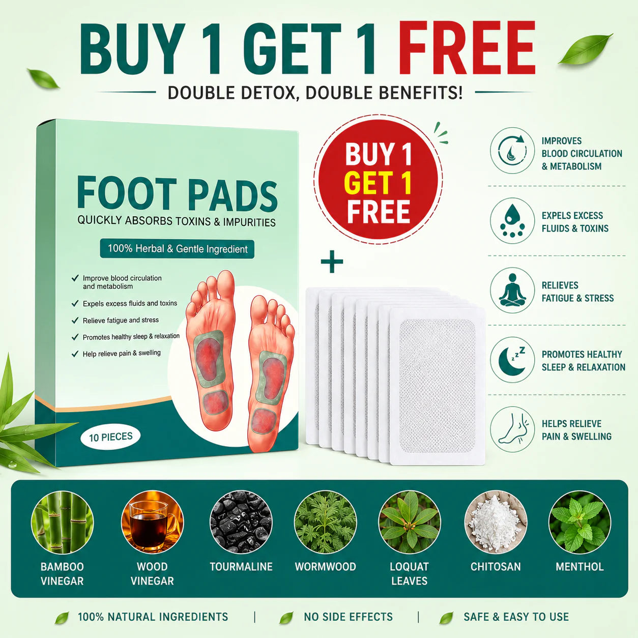 Herbal Foot Comfort Patches | Buy 1 Get 3 FREE