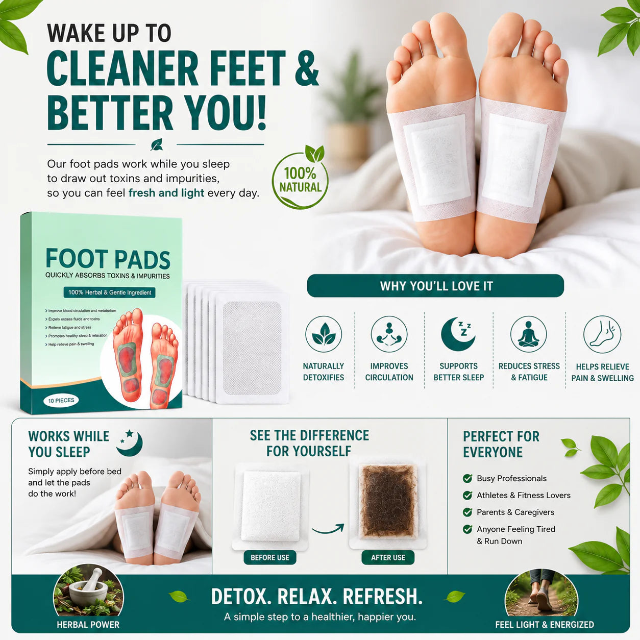 Herbal Foot Comfort Patches | Buy 1 Get 3 FREE